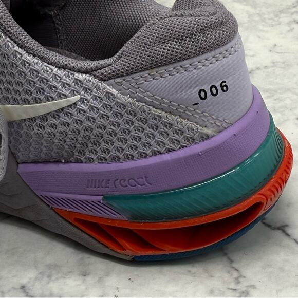 Nike Metcon, Gray and Purple Athletic Shoes with Breathable Mesh. Size 10 - Picture 10 of 10
